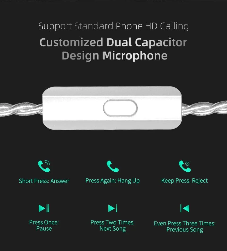 KZ ZST X in-Ear Monitors, Upgraded Dynamic Hybrid Dual Driver ZSTX Earphones, HiFi Stereo IEM Wired Earbuds/Headphones with Detachable Cable for Musician Audiophile (with Mic, Black)