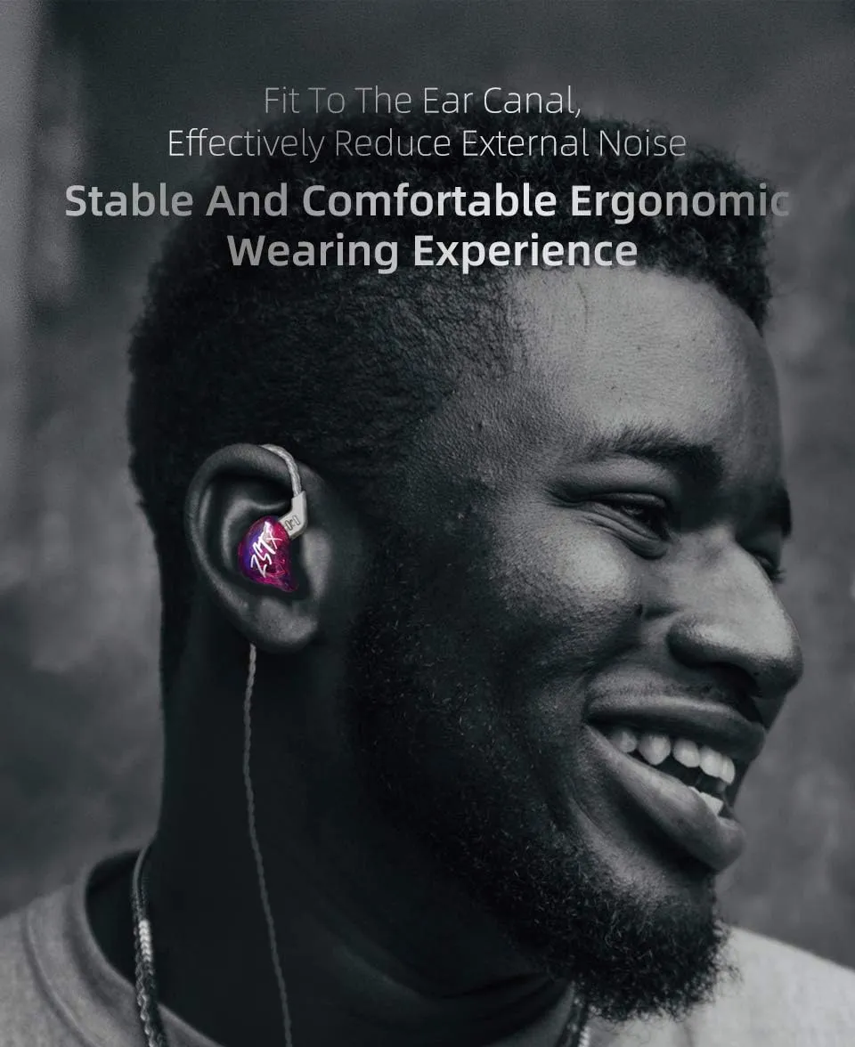 KZ ZST X in-Ear Monitors, Upgraded Dynamic Hybrid Dual Driver ZSTX Earphones, HiFi Stereo IEM Wired Earbuds/Headphones with Detachable Cable for Musician Audiophile (with Mic, Black)