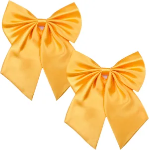 Ladies Girl Bowknot Bow Tie - Adjustable Pre-tied Solid Color Handmade Bowties for Women Costume Accessory