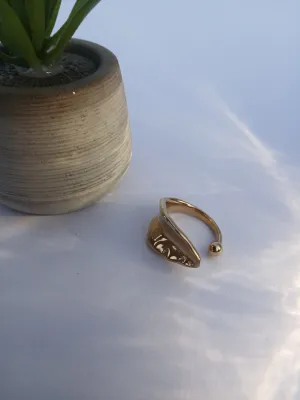Leaf Adjustable Ring (Anti Tarnish)