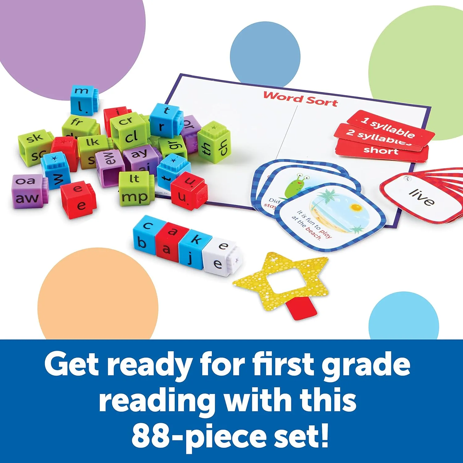 Learning Resources Skill Builders! 1st Grade Reading, Homeschool, Curriculum First Grade, Learning Games, First Grade, Learning Materials, 88 Pieces, Age 6 