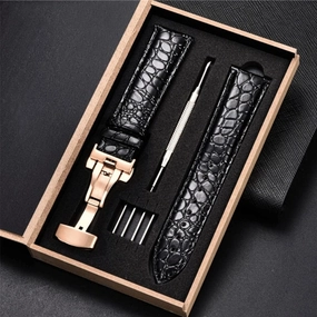 Leather Watchband 18mm 19mm 20mm 21mm 22mm 24mm Women Men Leather Strap Watch Band Accessories Wristband(D,20mm)