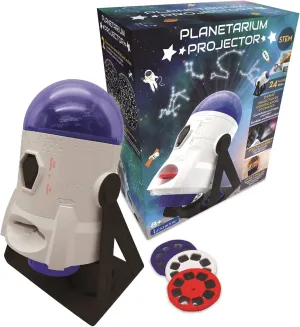 Lexibook, 2-in-1 Constellations and Images Planetarium Projector, 24 Images to Discover Space, 2 Constellation Domes, STEM, White/Blue, NLJ180