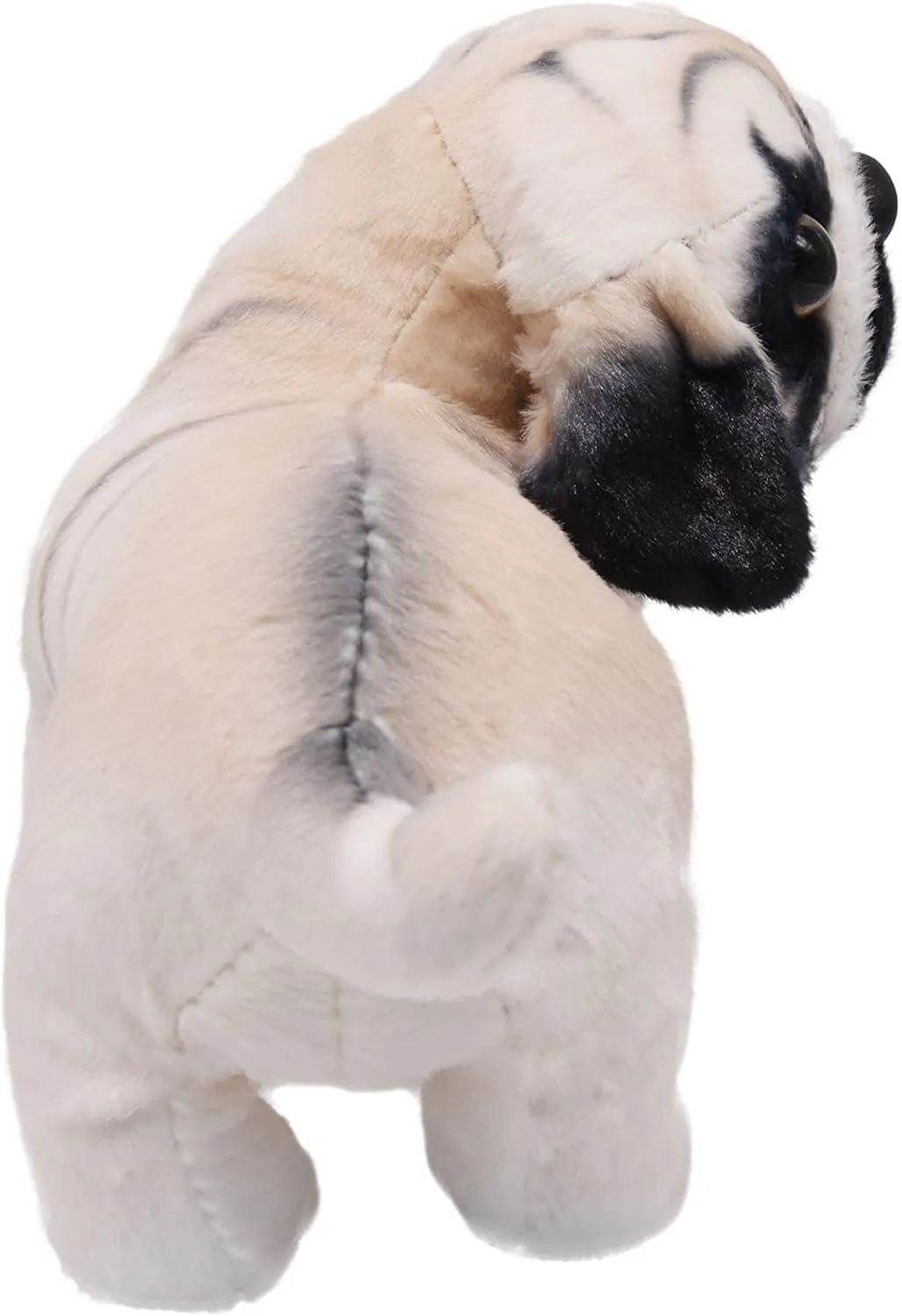 Lifelike Pug Dog Stuffed Animal Animated Plush Puppy Toy Doll Super Realistic Dogs Act Like Real Excellent Gifts for Kids Birthday Party Dog Collection 9 Inches (Pug)