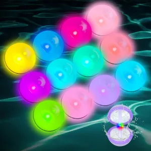 Light Up Refillable Reusable Water Balloons for Toddler Boys and Girls Ages 3 , 12 Pcs Led Quick Fill Sealing Magnetic Bomb Balls Toys Outside Activities, Summer Beach Pool Water Ball