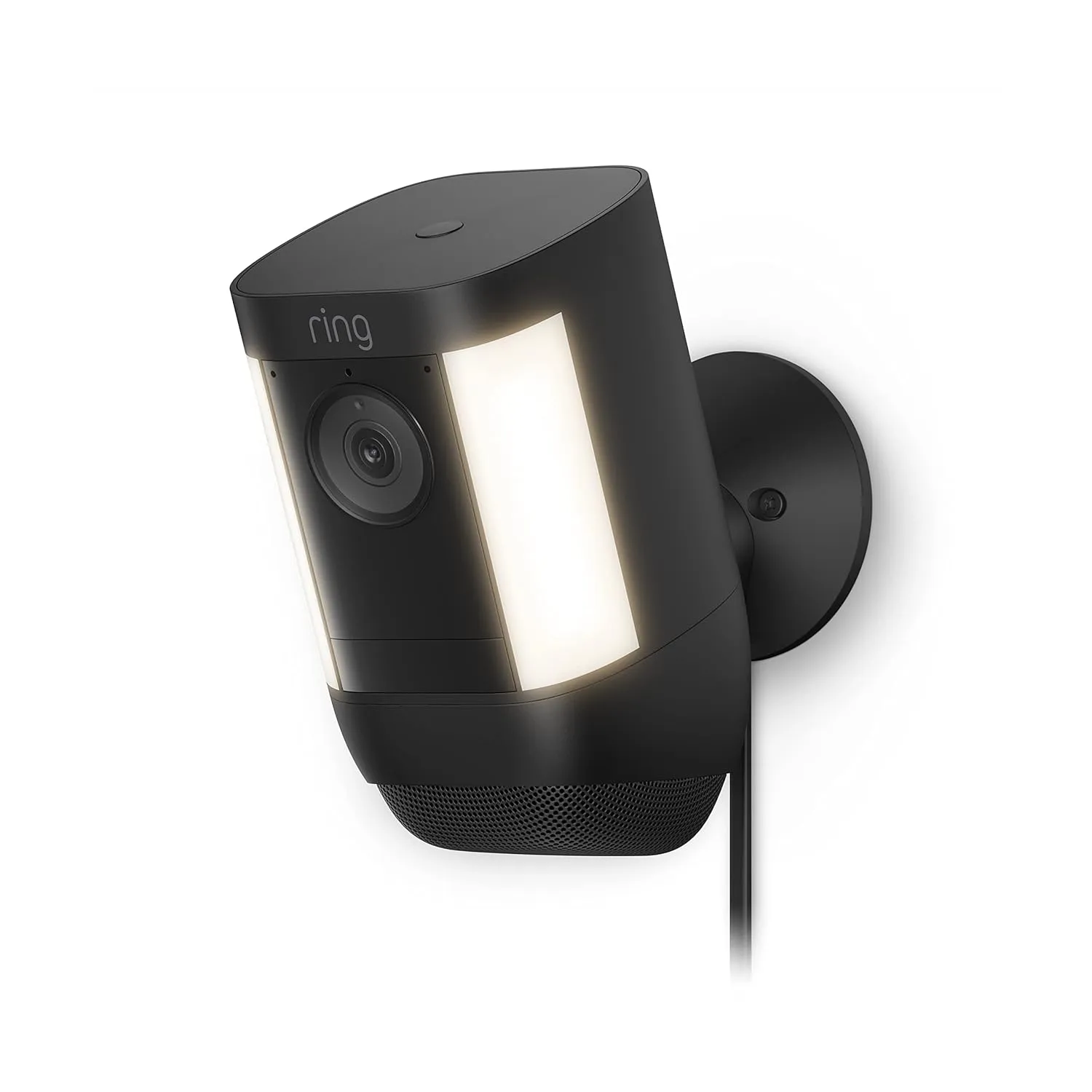 Like-New Ring Spotlight Cam Pro, Plug-In | 3D Motion Detection, Two-Way Talk with Audio , and Dual-Band Wifi (2022 release) - Black