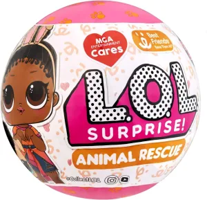 LOL Surprise MGA Cares Best Friends Animal Rescue Block Party B.B. Doll & Pet with 7 Surprises in Paper Ball, Limited Edition Collectible Doll, Holiday Toy, Great Gift for Kids Girls Boys Ages 4 5 6