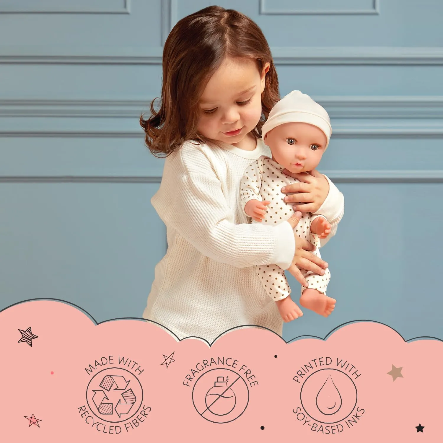 LullaBaby – 14-inch Washable Bath Baby Doll Boy – Soft Plush Body for Real Water Play – Blond Hair & Tub Accessories – Toddler Bath Toys – Kids Ages 2 Years Old & Up – Plush Baby Bath Doll - Boy
