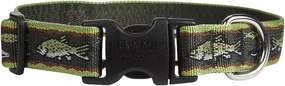 LupinePet Originals 1" Brook Trout 12-20" Adjustable Collar for Medium and Larger Dogs