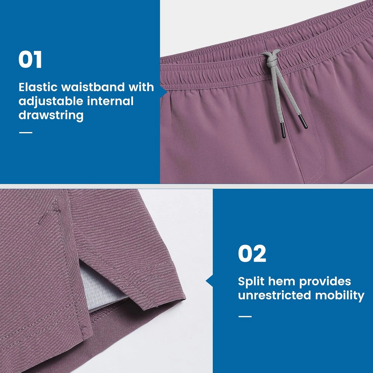 maamgic Gym Shorts for Men 7 inch with Liner Stretch 2 in 1 Workout Shorts Men Quick Dry Athletic Shorts