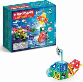 Magformers Mystery Spin 40-Piece Set | Magnetic Tiles Building Blocks, Educational Kit, STEM Toy Set | Magnetic Building Tiles for Kids to Develop Problem-Solving Abilities and Shape Recognition