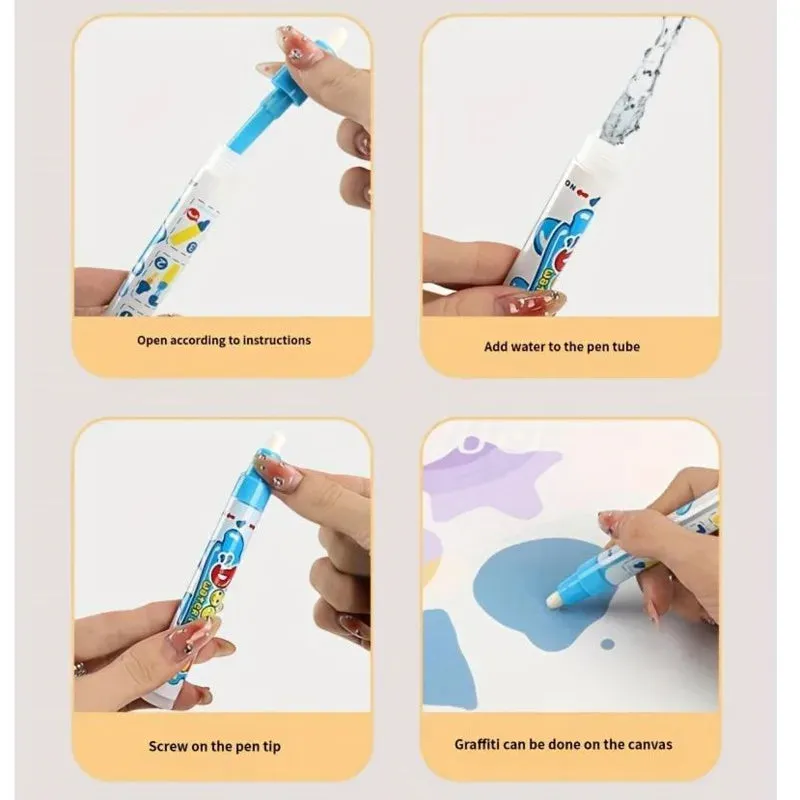 Magic Water Coloring Doodle Drawing Mat with Reusable Magic Pens 100x80cm