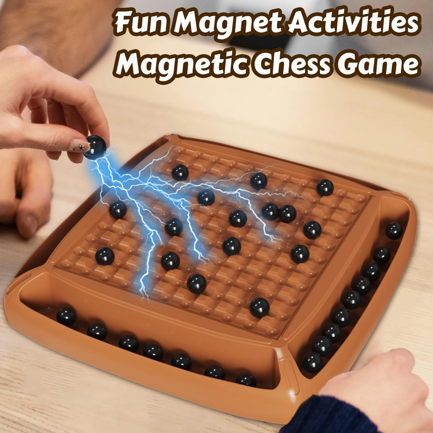 Magnet Chess Game, Family Board Games for Kids and Adults, Magnet Chess Set Ideal for Family and Friend Game Night, 2-4 Players (28pcs)