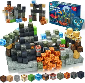 Magnetic Blocks - Build Magnetic Dark Castle Set - Magnetics Toys for Montessori Toddler Christmas Birthday Gifts - STEM Sensory Toys for 3 4 5 6 7 8 9 10 Year Old Boys & Girls