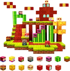 Magnetic Blocks Building Toys for Kids: Magnetic Blocks for Kids Ages 4-8, 1" Magnet Cubes, STEM Sensory Toys for Boys & Girls, Christmas Birthday Gifts for Kid Ages 3 , 48PCS