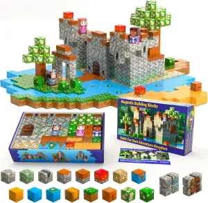 Magnetic Blocks Set – 120pcs Mini Building Tiles for Kids Ages 3 and Up – Sensory STEM Toys with Storage Bag – Durable ABS Plastic Construction Set for Creative Play & Learning