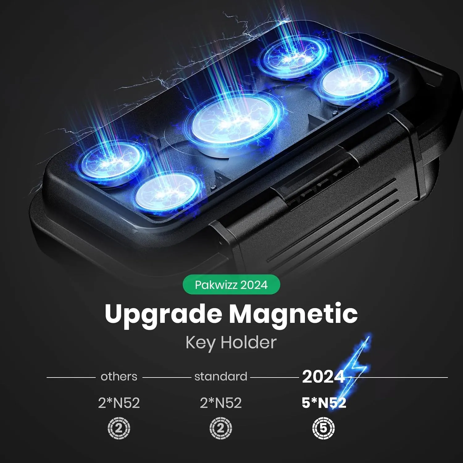 Magnetic Key Box, Magnetic Key Holder Under Car, Hide a Key Magnetic Car (Upgraded 2pcs)