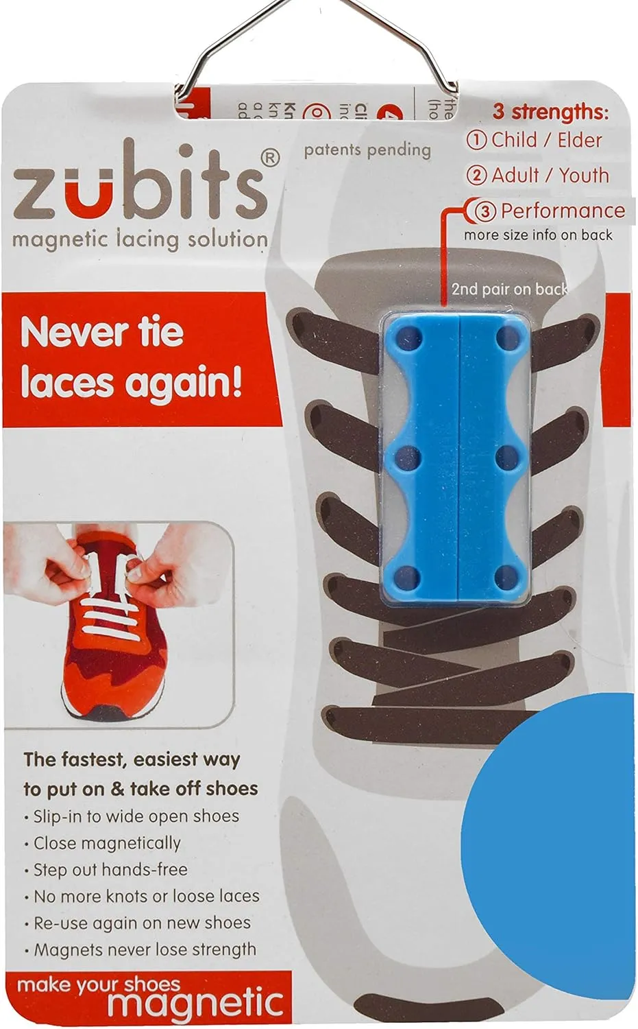 Magnetic Lacing Solution, No Tie Easy Long-Lasting Shoelace Magnets (2 In Pack)