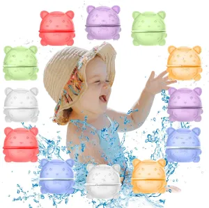 Magnetic Reusable Water Balloons for Kids Adults, Quick Fill Self Sealing, refillable Water Bomb Splash Balls with Exquisite patterns for Summer Party Pool Toys Games,kids beach essentials outside