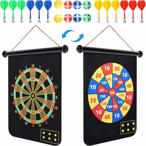 Magnetic Dart Board with Magnetic Darts Kids Adult Safe Dart Board Set for Boys Girls Easy Hanging Classic Dart Board Toys Indoor Outdoors Party Games