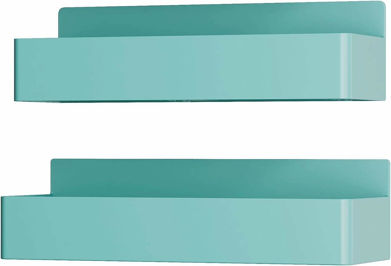 Magnetic Spice Rack for Refrigerator, Kitchen Organizer and Storage Shelf, Blue(2 Pack)