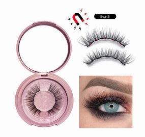 Malika's Lashes, Magnetic Eyelashes with eyeliner natural 3D Mink False Eyelashes Liquid Eyeliner & Tweezer Set & Waterproof Eyeliner