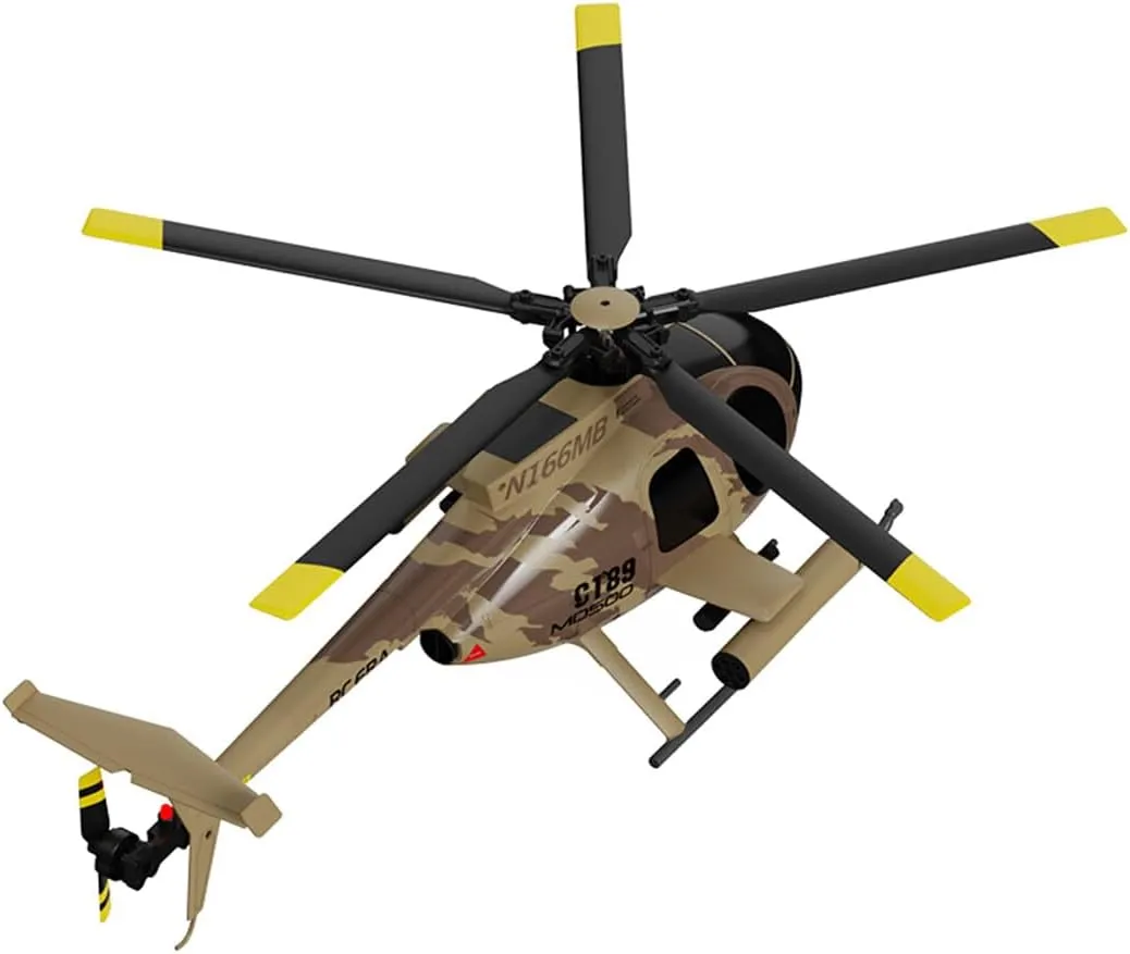 MD500 C189 RC Helicopter, 1/28 Scale 2.4G 4CH Single-Rotor RC Helicopter with Altitude Hover & Optical Flow Positioning - RTF