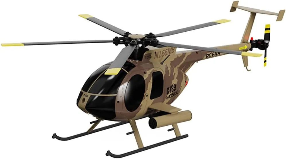 MD500 C189 RC Helicopter, 1/28 Scale 2.4G 4CH Single-Rotor RC Helicopter with Altitude Hover & Optical Flow Positioning - RTF
