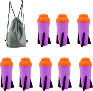 Mega Missile Refill for Nerf N-Strike Elite Series, 8Packs, Ruibytree Compatible Darts Mega Missile Refill Bullets Foam Rockets for Nerf Party- with Storage Bag