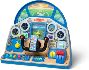 Melissa & Doug Jet Pilot Interactive Dashboard Wooden Toy for Boys and Girls Ages 3  - FSC Certified