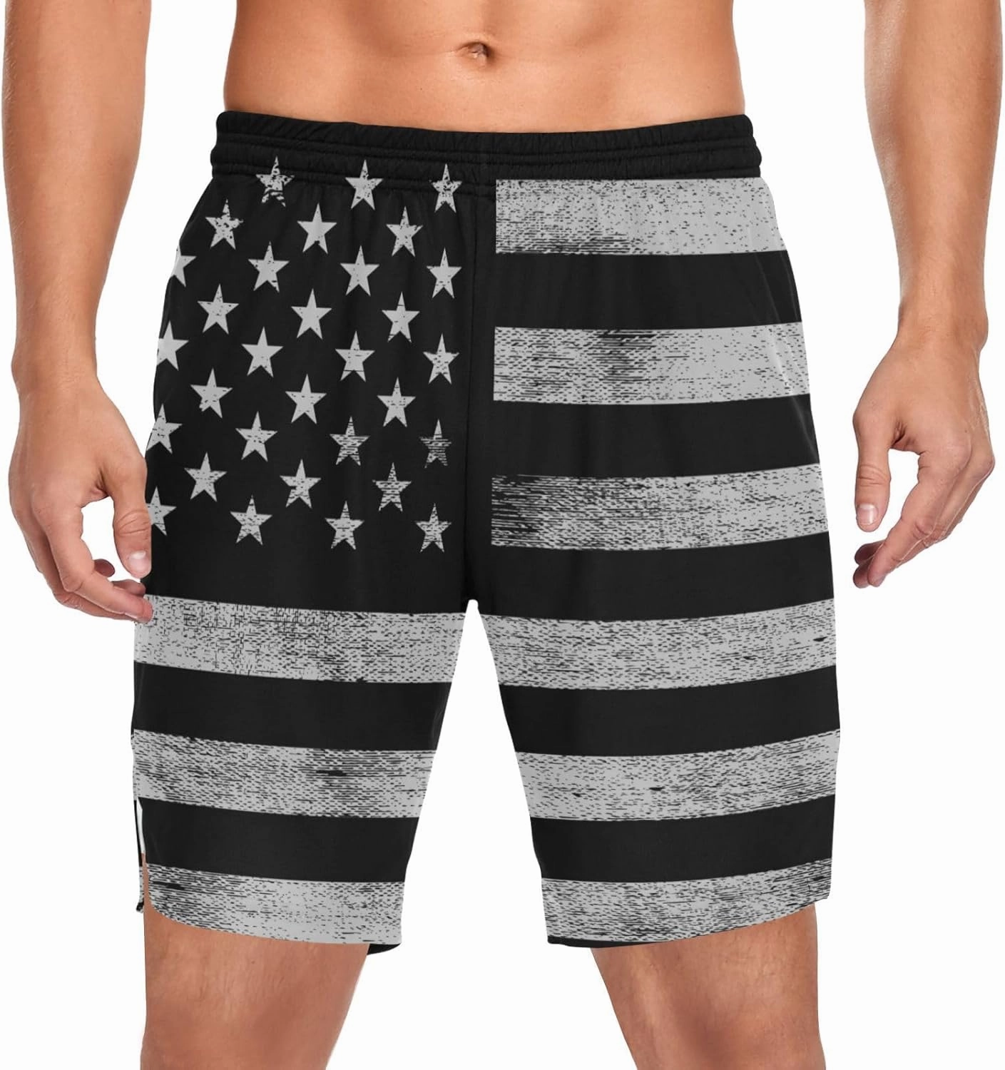 Men's 2 in 1 Workout Running Shorts, Gym Athletic Shorts for Men Lightweight Training with Pockets and Towel Loop