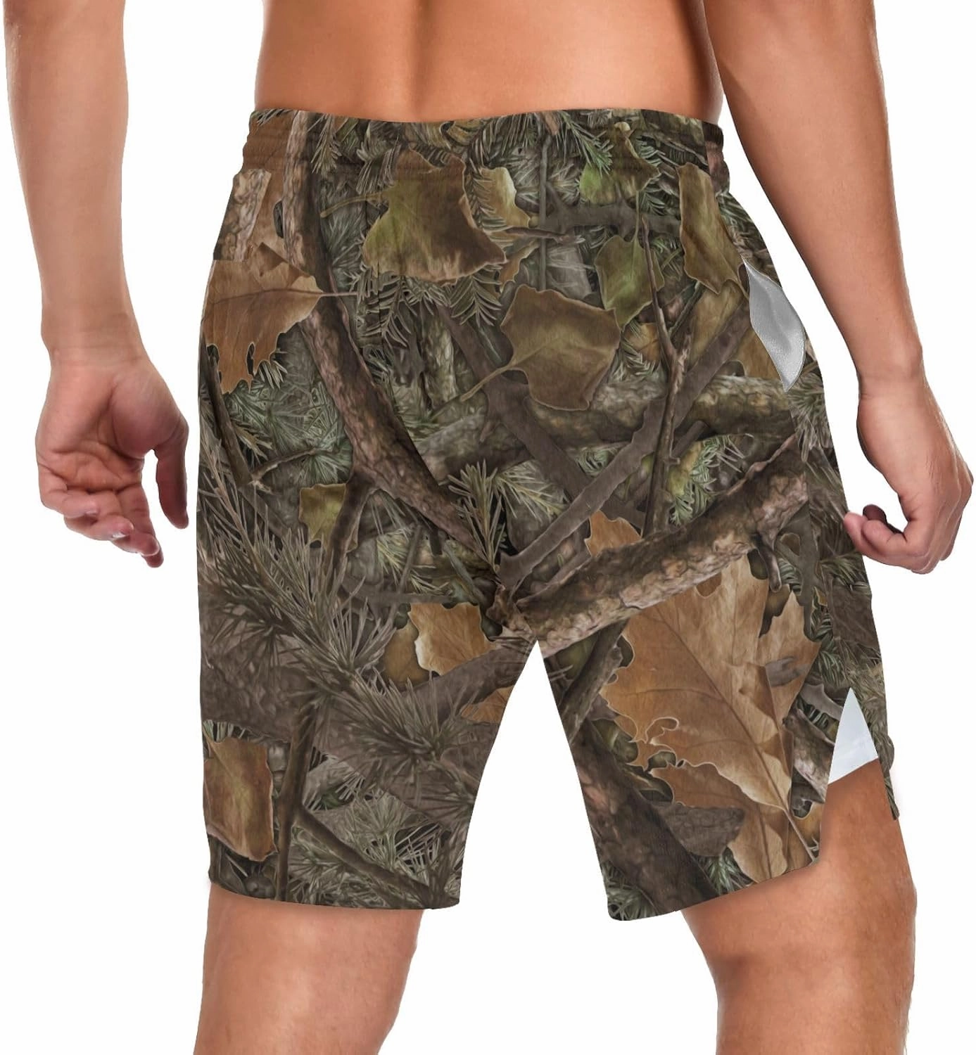 Men's 2 in 1 Workout Running Shorts, Gym Athletic Shorts for Men Lightweight Training with Pockets and Towel Loop