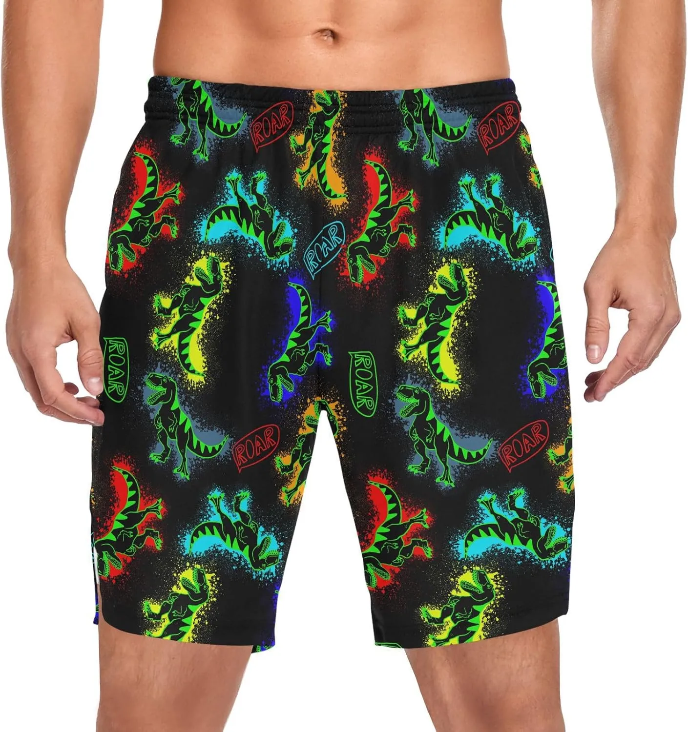 Men's 2 in 1 Workout Running Shorts, Gym Athletic Shorts for Men Lightweight Training with Pockets and Towel Loop