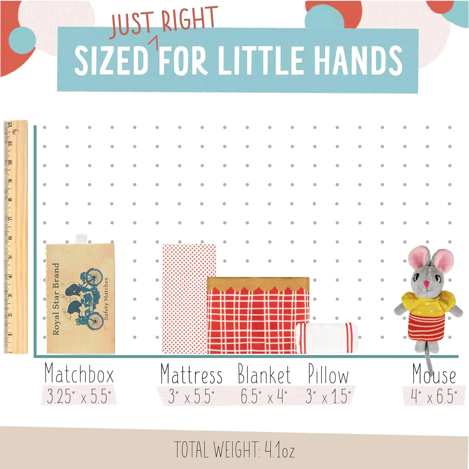 Mice in Boxes - 'Remy The House Mouse' Playset with Stuffed Animal in a Match Box Bed