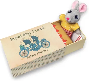 Mice in Boxes - 'Remy The House Mouse' Playset with Stuffed Animal in a Match Box Bed