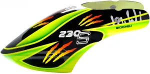 MICROHELI Airbrush Fiberglass Green Scratch Canopy - BLADE 230S / V2 / Smart Helicopter