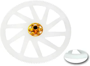 MICROHELI CNC Delrin Main Gear w/Aluminum Hub Set (Gold) - Blade 230S / V2 / Smart/Revolution 235 CP