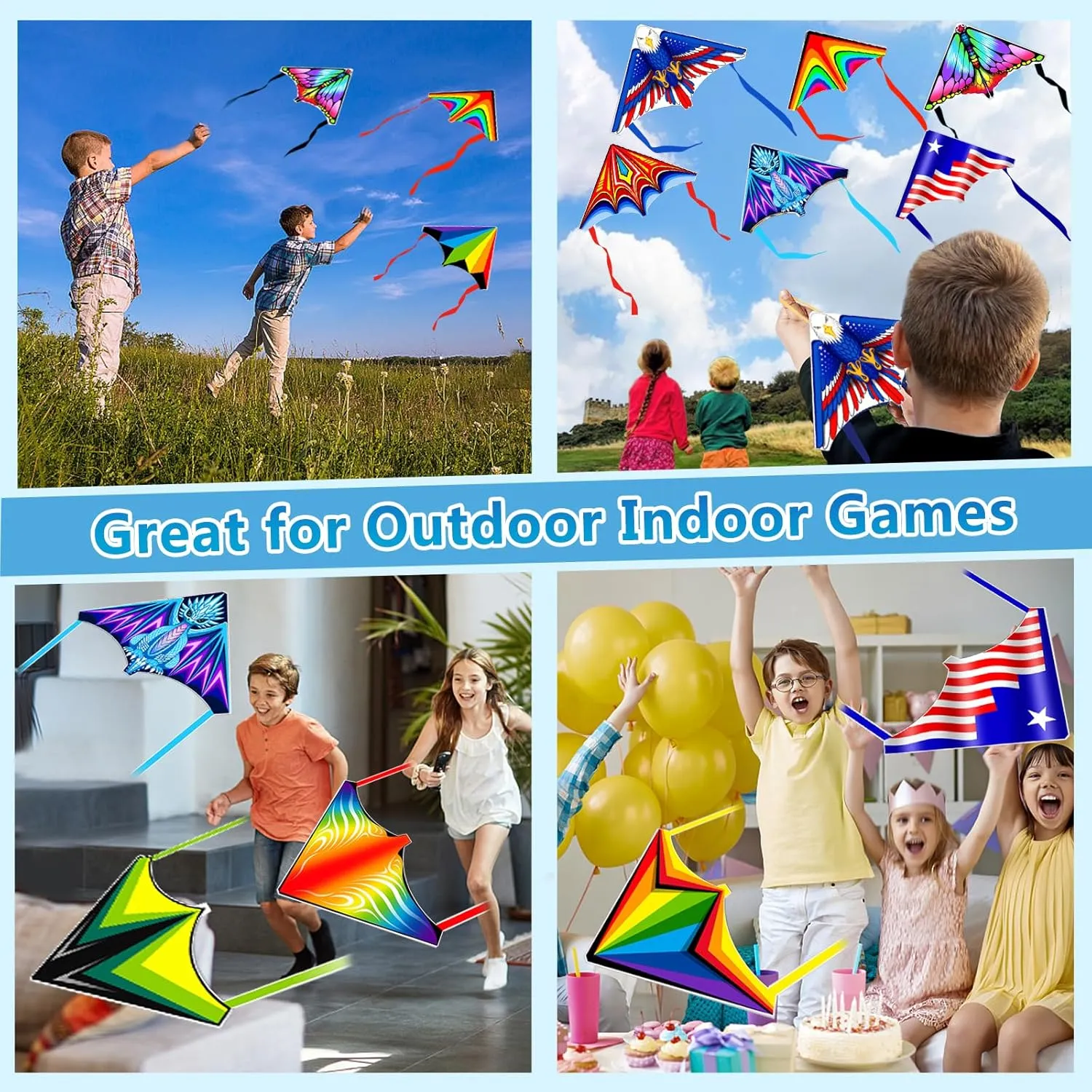 Mini Kite for Kids Adults, Finger Launcher Kites for Kids Age 3-5 4-8 8-12, Kid Kite Easy to Fly on Yard Beach Outdoor Toys, Great for Birthday Party Favors Stocking Stuffers