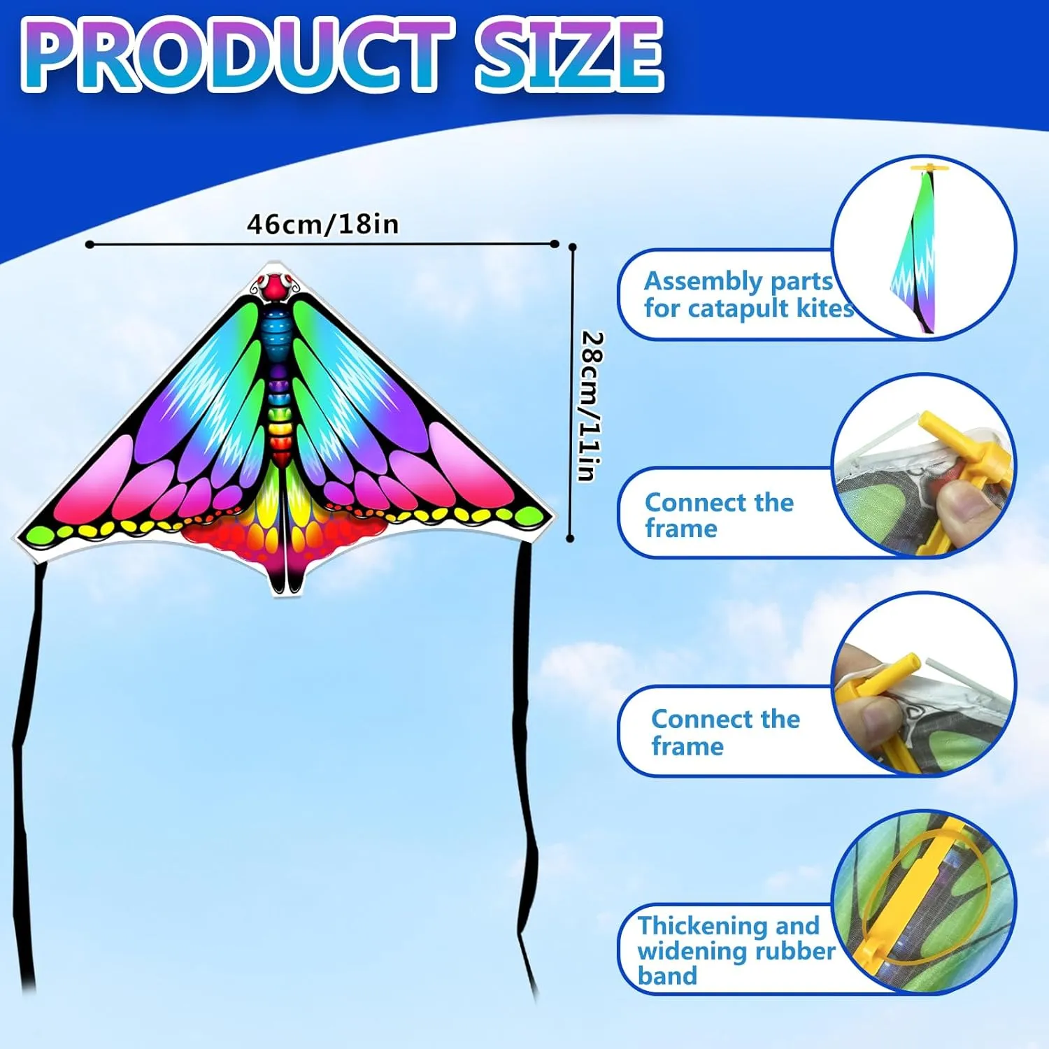 Mini Kite for Kids Adults, Finger Launcher Kites for Kids Age 3-5 4-8 8-12, Kid Kite Easy to Fly on Yard Beach Outdoor Toys, Great for Birthday Party Favors Stocking Stuffers