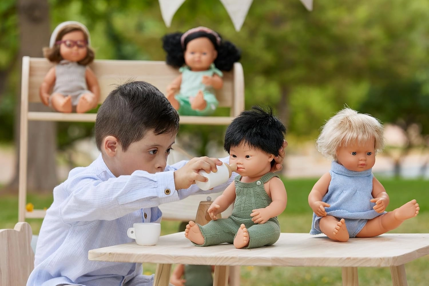 Miniland Doll Wooden Feeding Set - Quality, ECO, Imaginative