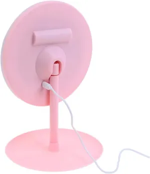 Mirror USB Use Led Makeup Mirror Smart Touch Control Lighted Desk Ring Light Mirror Makeup Vanity Stand Up Led Vanity (Color : Pink)