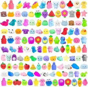 Mochi Squishy Toys, Kawaii Squishies, Mini Fidget Toys Bulk for Kids, Party Favors Class Prizes Valentines Day Easter Egg Fillers,Christmas Goodies Bag Stuffers for Boys Girls (200)