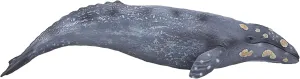 MOJO Large Grey Whale Realistic International Wildlife Toy Replica Hand Painted Figurine (387280)