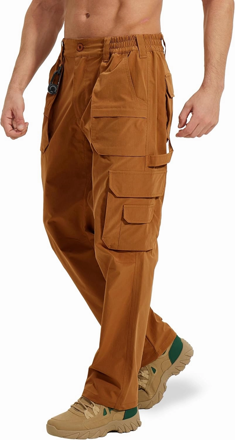MOURCE Tactical Pants for Men Ripstop - Water Resistant Mens Work Pants Lightweight Quick Dry with 9 Pockets