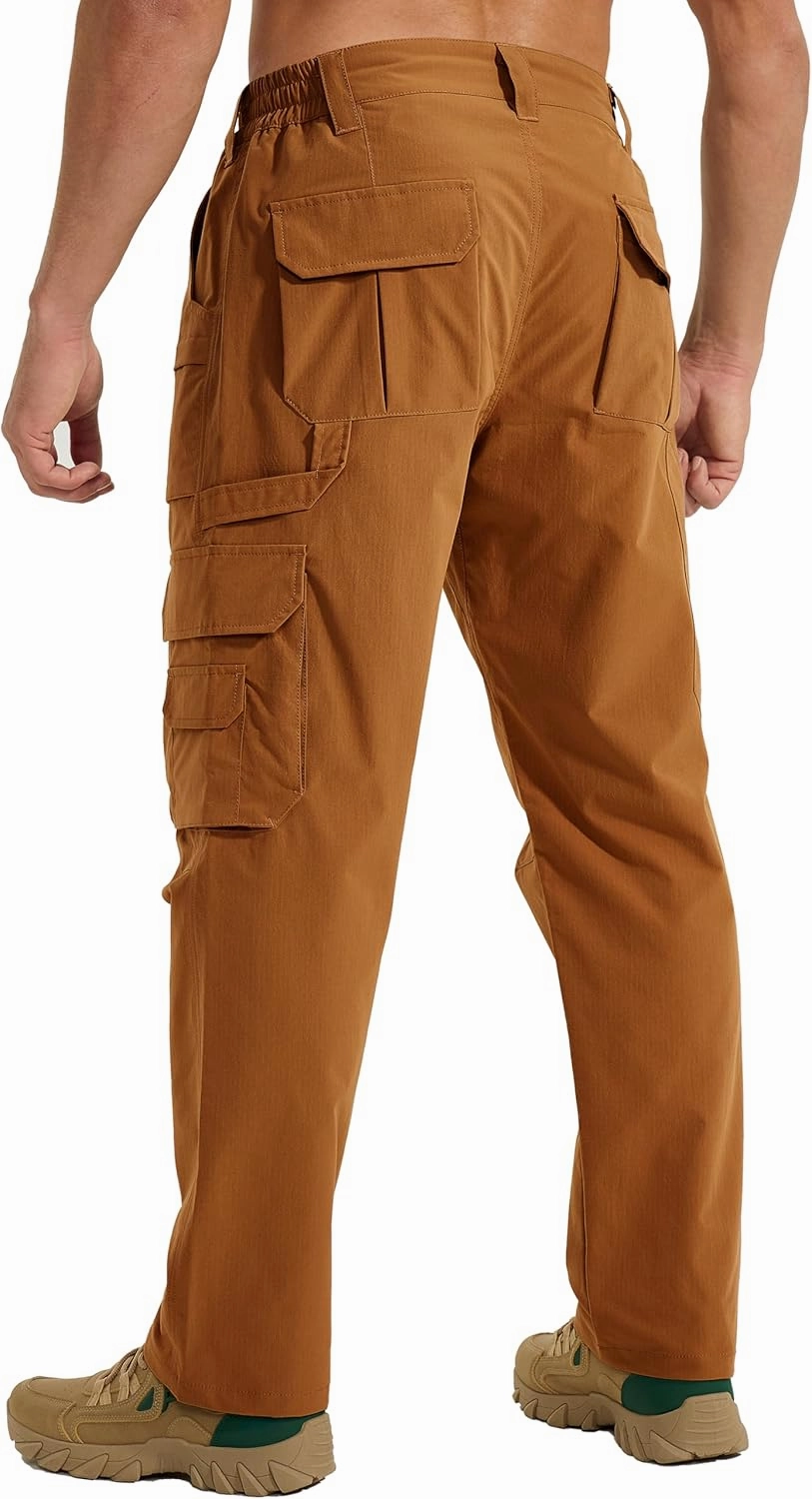 MOURCE Tactical Pants for Men Ripstop - Water Resistant Mens Work Pants Lightweight Quick Dry with 9 Pockets