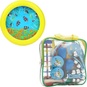 Musfunny Ocean Wave Bead Drum Gentle Sea Sound and Rainmaker Rain Stick Beaded Raindrops Rain Sound Musical Shaker and Rattle Sensory Instrument for Kids