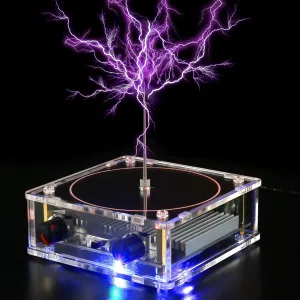 Musical Tesla Coil, Bluetooth Music Tesla Coil, Touchable Artificial Spark Gap Arc Generator, Wireless Transmission Experiment Model, Science Teaching Experiment Tool Desktop Toy (Standard)