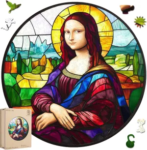 MYS AUR Mona Lisa Puzzles for Adults 500 Pieces, Fine Art Wooden Puzzles Collection Toy Jigsaw Puzzles Birthday Gifts Family Game 16.5"*16.5"
