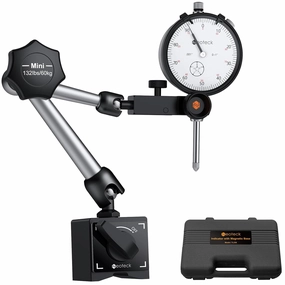 Neoteck Dial Indicator 0-1in/0.001in with 132lbs/60kg Magnetic Base,Imperial Dial Test Indicator Gauge Set with Storage Case for Lathe,3D Printer,CNC,Automobile,Laboratory