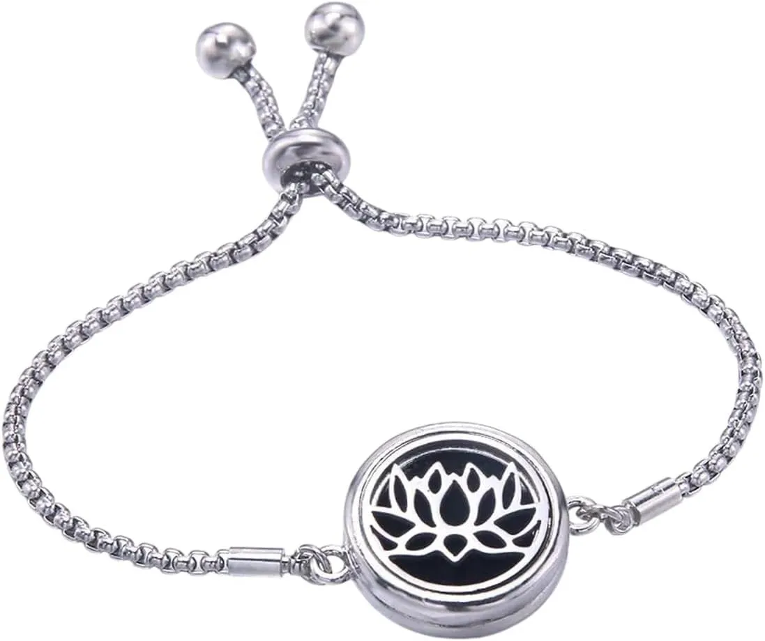 New 2025 Unisex Aromatherapy Bracelet Tree of Life Diffuser Locket Adjustable Perfume Essential Oil Women Bangle Decoration Jewelry Luxury with You Accessories Trendy Best for Gift for Women and Men